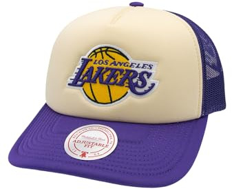 Mitchell & Ness NBA Vintage Block Trucker Cap Los Angeles Lakers Cream/Purple