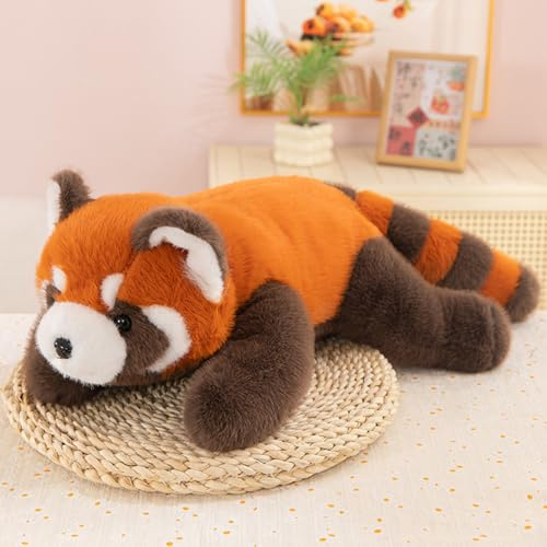 Xiyocadt Roter Panda Kuscheltier XXL, Red Panda Plush, Kissen zum Schlafen, Panda Kuscheltier, Fuchs Plüschtier, Flauschiger Stofftier zum Spielen, Sammeln & Kuscheln (75cm)