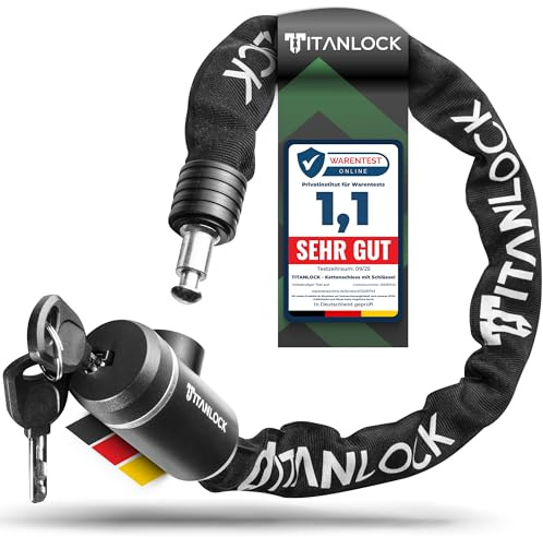 TITANLOCK Fahrradschloss Kettenschloss Diebstahlsicher [REFLEKTIEREND]