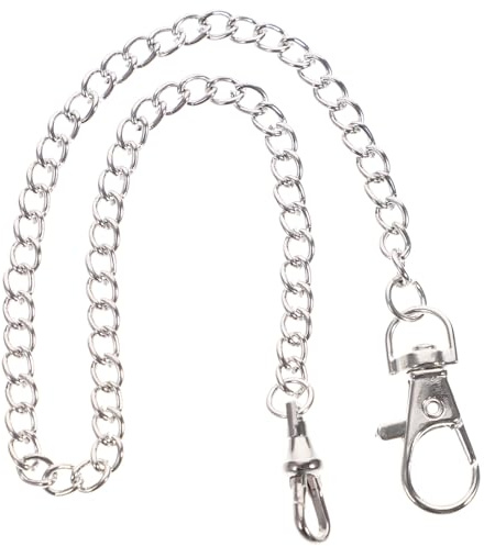 HEMOTON Taschenuhrkette aus Metall mit Eleganter Runder Federhaken Verschluss Dekorative Hosenkette für Jeans und Mäntel für Selbstgemacht und Modische Accessoires