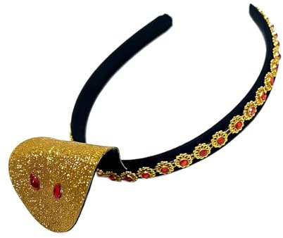 YIGZYCN Ägyptisches Schlangenkronen-Stirnband mit Glitzersteinen für Kostüm und Schlangen-Kopfschmuck mit glänzenden Strasssteinen für Halloween-Partys und Cosplay