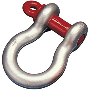 LightmaXX Schäkel HA2 3,25t, 5/8-60 Traversenzubehör, Hochfester Vergütungsstahl, 3250kg Belastbarkeit, 6-fache Sicherheit, Feuerverzinkt, Blau Lackiert, 10cm Länge, 9.3cm Breite, 4cm Höhe