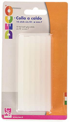CWR T705M, Stick Colla a Caldo, 10 x 0.7 cm, Confezione da 12 pezzi