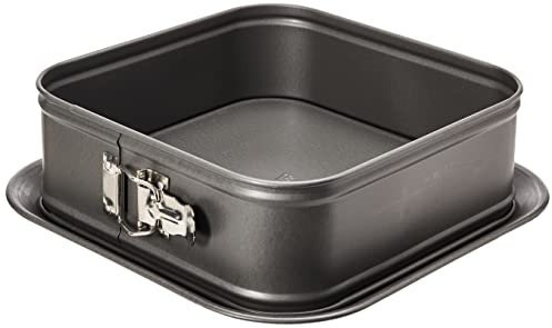 patisse 02918 Moule à Manqué/Charnière Carré Antiadhésif Acier Revêtu Gris Anthracite 24 x 24 x 9,5 cm