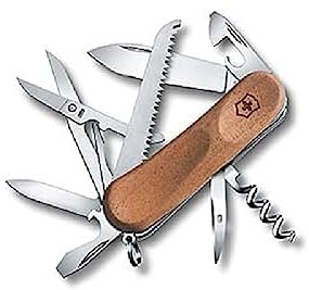 Victorinox 2391163 Evolution Wood 17 Swiss Army Pocket Knife, Multi Tool, 13 Functions, Wood Saw, Wood, Medium/50 mm