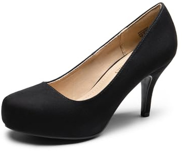 DREAM PAIRS Women's Low Stiletto Platform Heels Pumps | Classic Elegant Versatile Heel Dress Low Platform Pumps Shoes for Wedding Party Brithday Work Office
