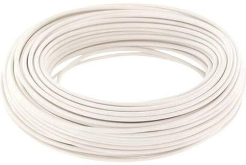 BELI-BECO D105/10 Kabel - Kupferdraht 1 x 0,2 mm² (1x0,50mm) - 10 m Ring (Weiß)
