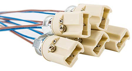 ODETOJOY 5 pz presa G9 zoccolo di ceramica G9 lampade attacco - Con cavo isol, - attacco attacco per alogena LED CFL