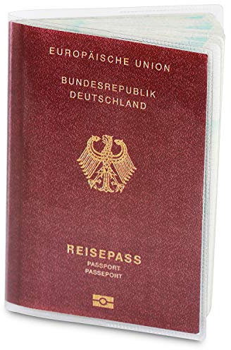 2 x Reisepasshülle für den NEUEN Reisepass (ab April 2017), dokumentenecht und transparent in reißfester Schutzhülle. Schützt Ihren Pass vor Wasser, Staub und Schmutz | Zwei Passport Holders im Set