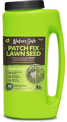 Nature Safe Patch Fix Lawn Seed 1kg 100% Plant-Based Organic Fertiliser