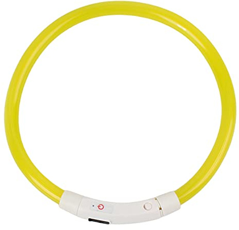 Roadoor YSoutstripdu LED-Hundehalsband mit Nachtbeleuchtung, fr kleine und mittelgroe Welpen und Katzen, Gelb, 35 cm