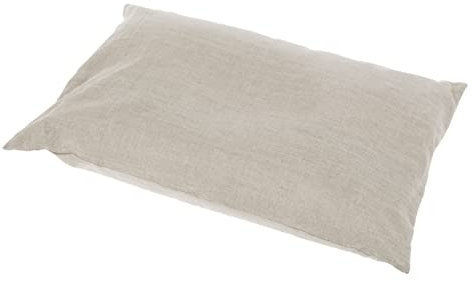 Handelsturm Kudde 60 x 40 cm med fyllning av hirspäls, Kuddar Säng, Hirskudde med dragkedja, Påfyllningsbar Linne