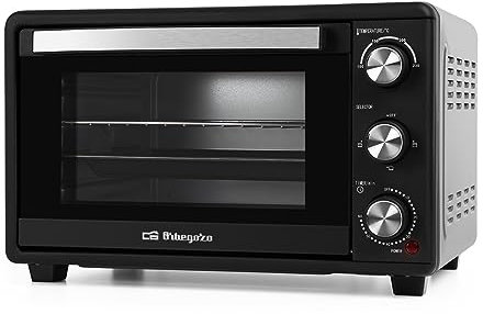 Orbegozo HCI 5025, Horno eléctrico de sobremesa, 25 litros, termostato regulable, 1500 W, indicador luminoso, temporizador, calor superior e inferior simulaneo o individual, color negro
