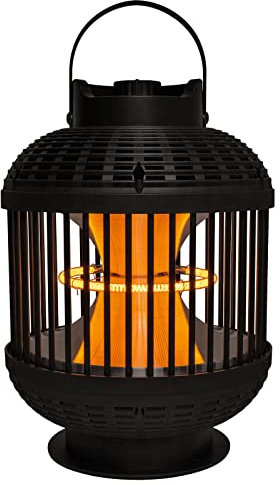 Mi-Heat 1200W Outdoor Infrarot Laterne Rom, Tischheizstrahler, Terrassenheizstrahler, 360° Wärmestrahlung