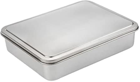 BESTonZON 1 Satz Brot-toast-box Antihaft-backformen Aufbewahrungsbox Für Kuchen Käsekuchenpfanne Aluminiumpfannen Mit Deckel Backverpackungsbox Brotdose Muffinblech Rostfreier Stahl