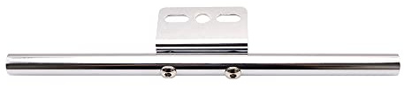 Riloer Soporte de barra de tubo de señal de giro para motocicleta, soporte de montaje delantero y trasero para lámpara de señal de giro de motocicleta, ajuste universal, cromado
