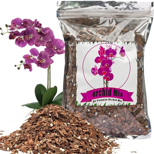 GOTVUGE Orchideenerde Orchideen-Substrat 4L - Orchideenrinde & organisches Perlit für Pflanzen - Lang anhaltende optimale Drainage und Belüftung