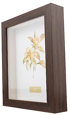 Ciieeo Chic 8in Shadow Box Frame Decorative Display Case for Photos Keepsake Frame for Artwork