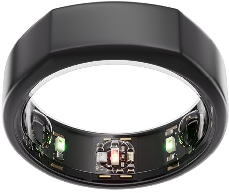 Oura Gen3 Heritage Smart Ring - Size 12, Stealth | Sleep, Heart Rate and Fitness Tracking Wearable - Up to 7 Day Battery Life - iOS/Android Compatible - Size First with Oura Sizing Kit