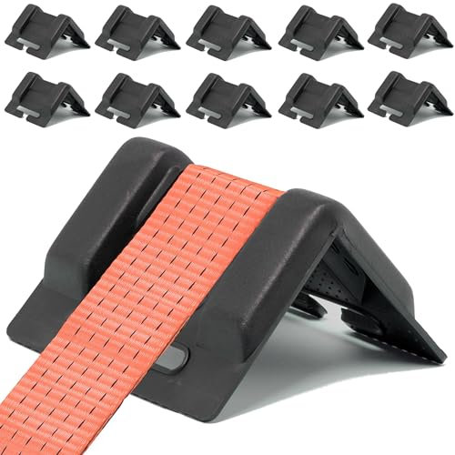 INTAKO Edge protection for lashing straps up to 50 mm wide, 130 mm x 100 mm x 100 mm, pack of 10 edge protectors, load securing, lashing belt protection, edge protection angle for lashing straps for