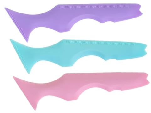 HONMEET 3pièces Lot De Pochoirs Pour Eye-liner Et Applicateur De Mascara Outils De Maquillage Silicone Pour Sourcils Et Fard à Paupières