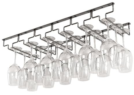Soporte para copas de vino de acero inoxidable para bar, cocina, cafetería, moderno, colgante y de pie, estante industrial para copas montado en la pared