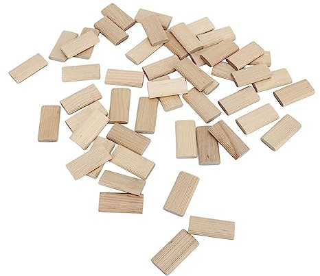 Wakects Zapfen Domino aus Buchenholz, 50 Stück, Dübel aus Buchenholz, 6 x 40 mm, zum Verbinden von Möbeln, Möbelbau, Herstellung von Rahmen, Tischlerei