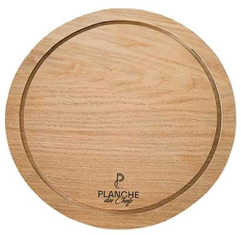 Super FABRIQUE Tabla de Chefs, tabla Apéro original en forma redonda, para aperitivos y servicios, embutidos, carne y queso, formato original (32 cm)