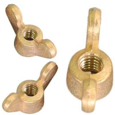 LMPVPDGADZ 1–5 Stück DIN315 M4 M5 M6 M8 M10 M12 M14 M16 Flügelmuttern aus Messing, handfest anziehen(M12 2pcs)