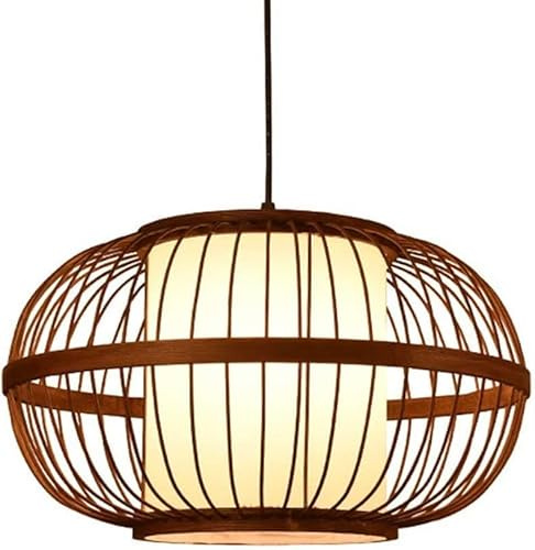 Retro Industriale Intrecciato a Mano Cesto di bambù Sala da Pranzo Lampada a Sospensione Fattoria Costa Naturale Rattan Isola Cucina Lampada a Sospensione Tavolo da Pranzo Stile retrò Giapponese