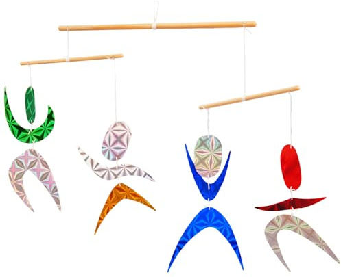Purgano color dancer hanging mobile, Montessori Mobile, baby toy, baby mobile, visual tracking, newborn toy