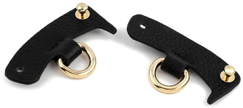 Oxxggkao Elegantes correas de cuero para bolsas pequeñas, correa de repuesto ajustable para bolsas cruzadas con herrajes de metal, correa gris marrón, Hebilla negra, gold buckle