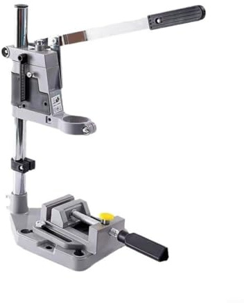 For Hand Drill Press Stand Adjustable With Solid Aluminum Base And Column Designed For Precise Drilling With 43mm Diameter Drills Or 38mm Reduction Sleeve For Stability