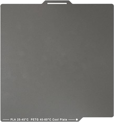 Bambu Plateau Froid 257x257mm, TIOPY Surface Impression Basse Température Forte Adhérence,PLA 25-45°C,PETG 40-60°C,3D double face impression acier à ressort plaque pour Bambu Lab X2D X1 X1C P1S P2S A1