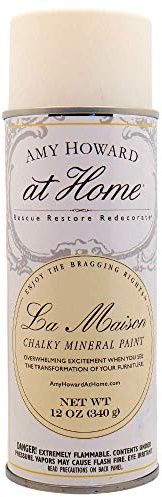 AMY HOWARD AT HOME - Chalky Mineral Spray Paint - All In One Paint - No Stripping, Sanding, or Priming - Matte Finish Chalk Paint for Furniture - La Maison (12 oz)
