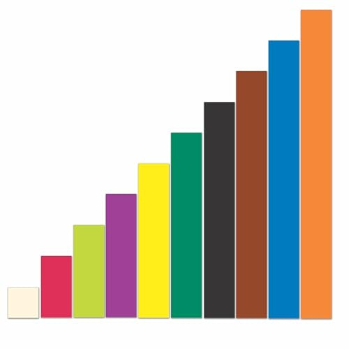 Learning Resources Riesiges magnetisches Demonstrationsset Cuisenaire-Stäbchen, rechenstäbchen, Montessori rechnen, rechenhilfe 1 klasse
