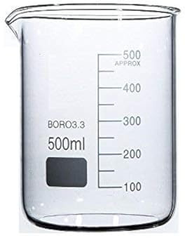 Rocwing Verre doseur Boro 3.3 pour laboratoire (500 ml)