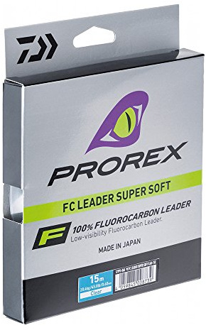 DAIWA Prorex Fluorocarbon Super Soft 15m 0 6mm 20.4kg / 44 97lbs transparent Vorfach Angelschnur 12995-060