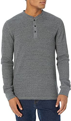 Amazon Essentials Men's Slim-Fit Long-Sleeve Waffle Henley Shirt