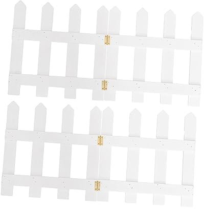 DOITOOL 1 pz 1.2 staccionata in Legno per Albero di Natale Decorativo Natale Bianco picchetto Recinzione da Giardino per Natale Albero di Natale Decorazione della Festa Nuziale (Bianco)