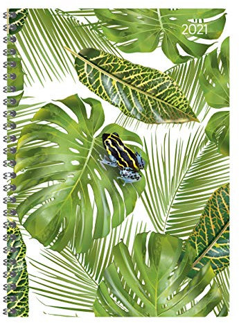 Ladytimer Ringbuch Jungle 2021 - Taschen-Kalender A5 (15x21 cm) - Schüler-Kalender - Weekly - Ringbindung - 128 Seiten - Alpha Edition