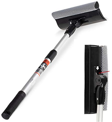 Heyner Germany Telescopic Window Cleaner Car House Squeegee Replaceable Sponge 48 To 75 Centimetres Extendable H407300
