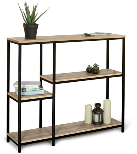IDMarket - Console étagère bibliothèque DETROIT design industriel