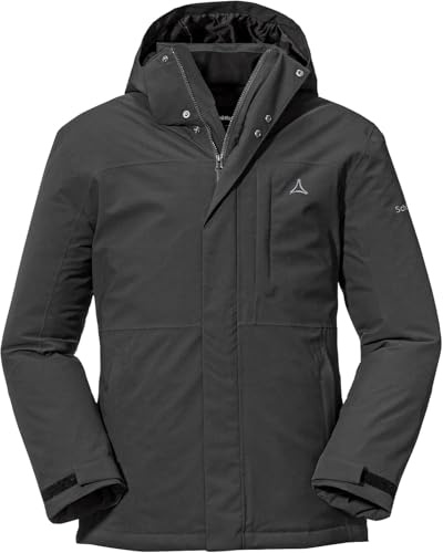 Schöffel Herren Insulated Jacket Bastianisee M, funktionale Winterjacke mit abnehmbarer Kapuze, wasserdichte und windabweisende Outdoor Jacke aus 4-Wege-Stretch