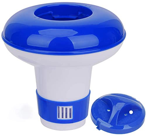Merkia Schwimmender Mini-Spa-Chemikalienspender, Chlor-/Brom-Tablettenschwimmer für 2,5 cm Tabletten, ideal für Spa, Whirlpool und Brunnen, aufblasbare und oberirdische Pools