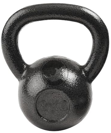 MAXSTRENGTH Cast Iron Kettlebell Weight for Home Gym Strength Training, Powder Coated Non-Slip Grip, Fitness Exercise Equipment for Swings, Squats, Deadlifts & Full Body Workouts