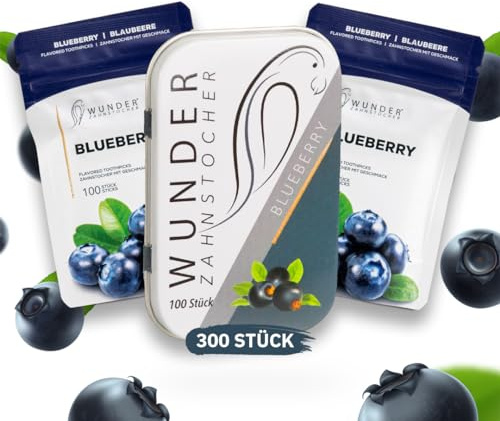 Wunder tandpetare starterpaket - 3-pack - tandpetare med smak - 2x refillpack + 1 burk