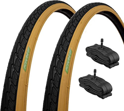 ECOVELO Negro 2 neumáticos 700 x 35 C + cámaras América, Adultos Unisex, 28