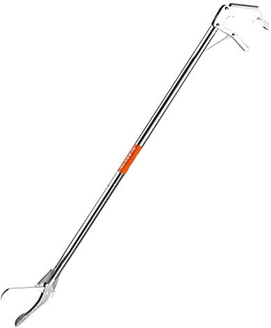 HOOJUKE 60 Snake Tongs Professional All-Aluminum Alloy Extra Heavy Duty Snake Tongs Reptile Grabber Catcher Wide Jaw Handling Garbage Picker Upper Tool。