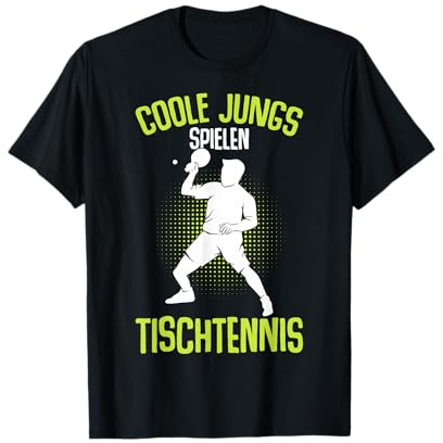 Coole Jungs Spielen Tischtennis Ping Pong Kinder Jungen T-Shirt